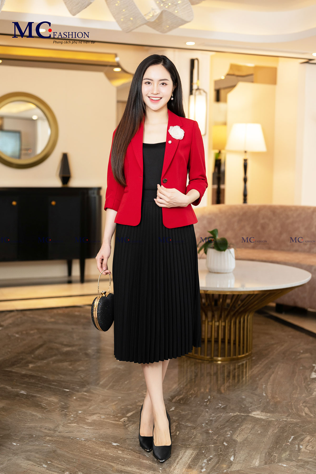 Áo vest tay lỡ màu đỏ MC Fashion